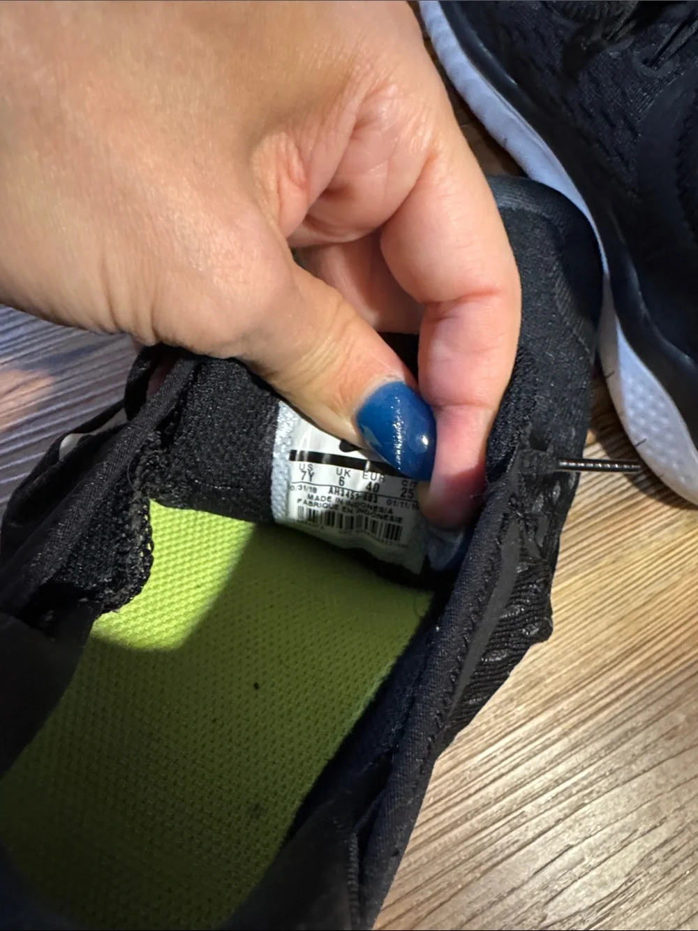 Nike Black and White Running Shoes